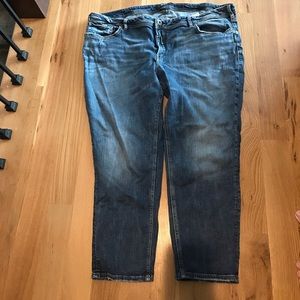 Plus size silver jeans